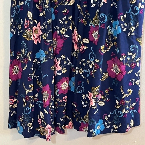 Torrid Dress Women 14 Blue Midi Floral Pullover Flowy Boho Western Summer Retro - Picture 7 of 15